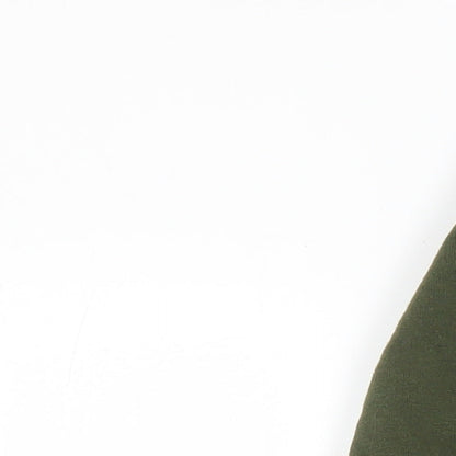 Zara Womens Green Cotton Pullover Hoodie Size S