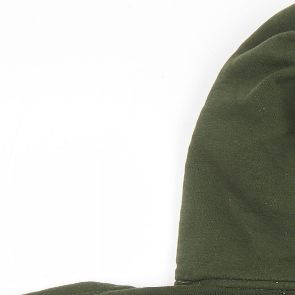 Zara Womens Green Cotton Pullover Hoodie Size S