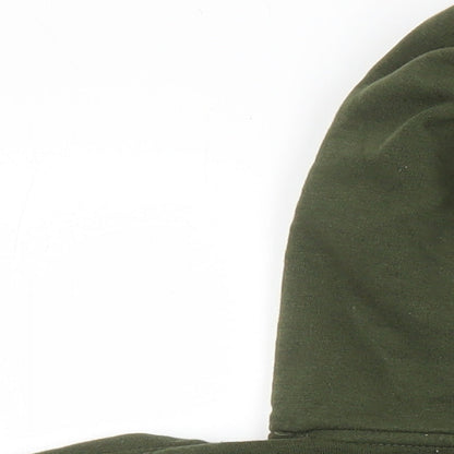 Zara Womens Green Cotton Pullover Hoodie Size S