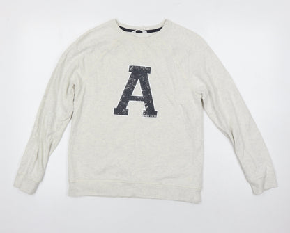 M&S Womens Grey Cotton Pullover Sweatshirt Size 10