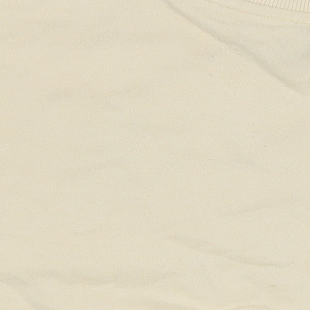 H&M Womens Beige Cotton Pullover Sweatshirt Size XS