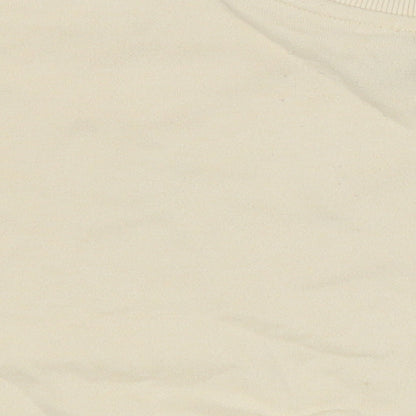 H&M Womens Beige Cotton Pullover Sweatshirt Size XS