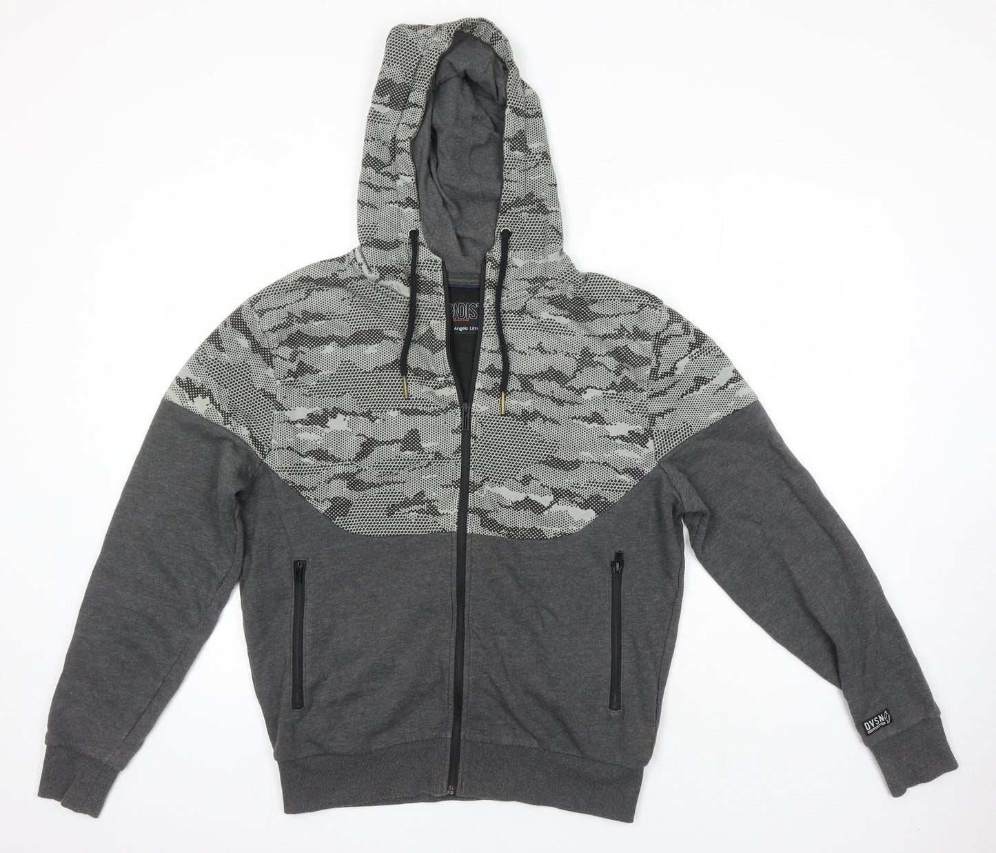 Mens UK Size M C&A Multicoloured Full Zip Hoodie