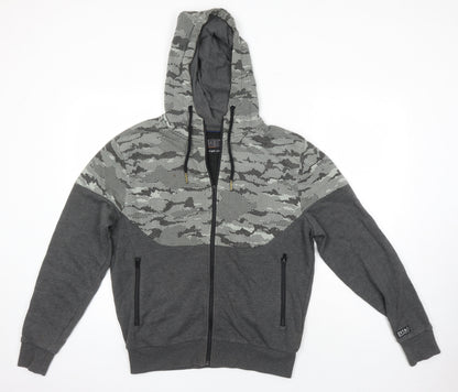 Mens UK Size M C&A Multicoloured Full Zip Hoodie
