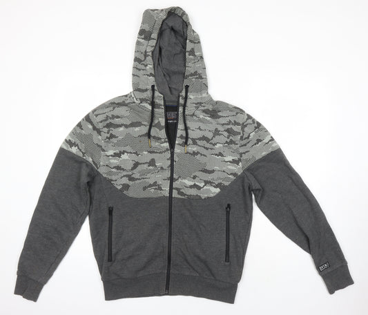 Mens UK Size M C&A Multicoloured Full Zip Hoodie