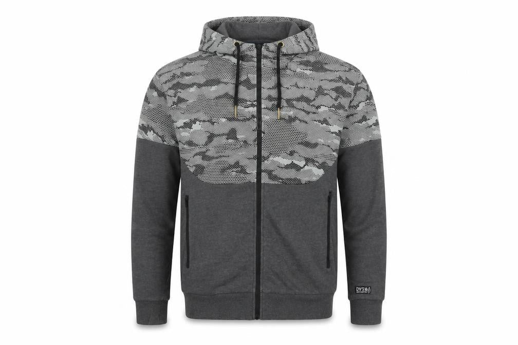 Mens UK Size M C&A Multicoloured Full Zip Hoodie