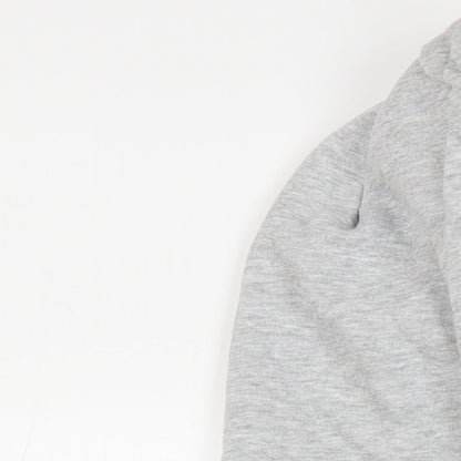 Zara Womens Grey Cotton Pullover Hoodie Size L