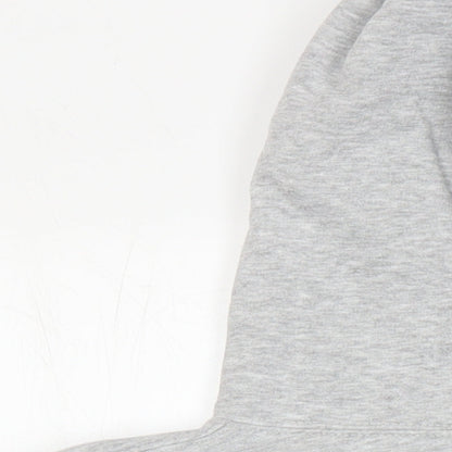 Zara Womens Grey Cotton Pullover Hoodie Size L
