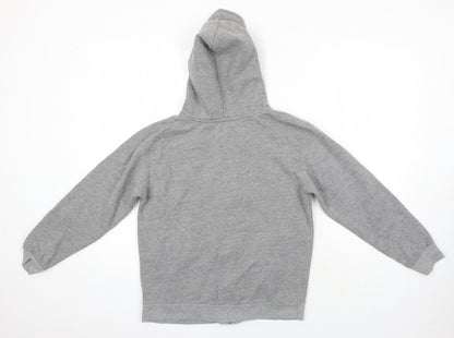 Soul & Glory Boys Grey Cotton Full Zip Hoodie Size 11-12 Years Zip