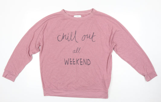 Womens UK Size M NEXT Pink Pullover Sweatshirt