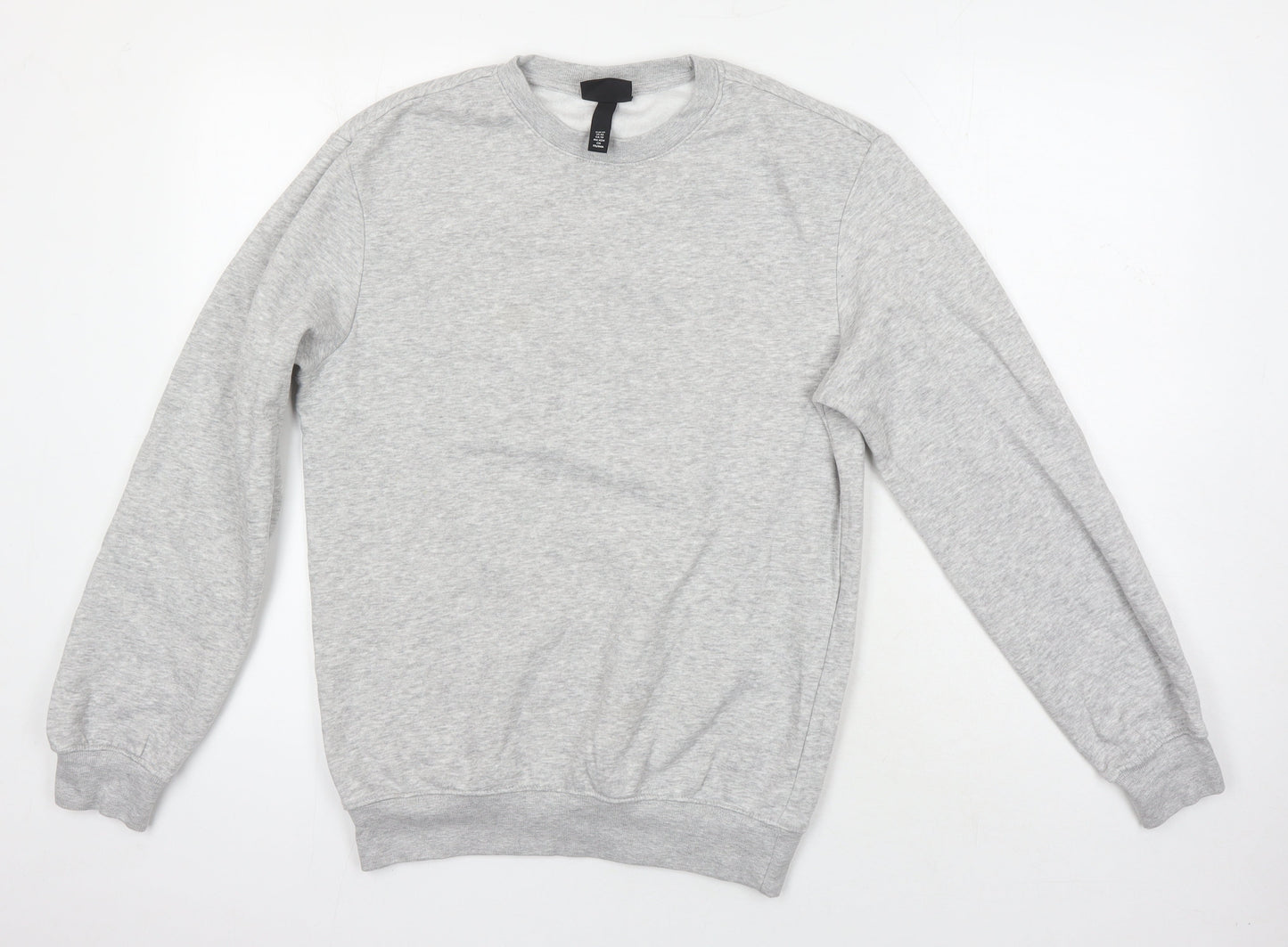 H&M Womens Grey Cotton Pullover Sweatshirt Size XS