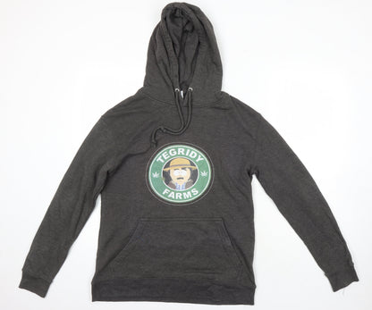 Lane Seven Womens Grey Cotton Pullover Hoodie Size L