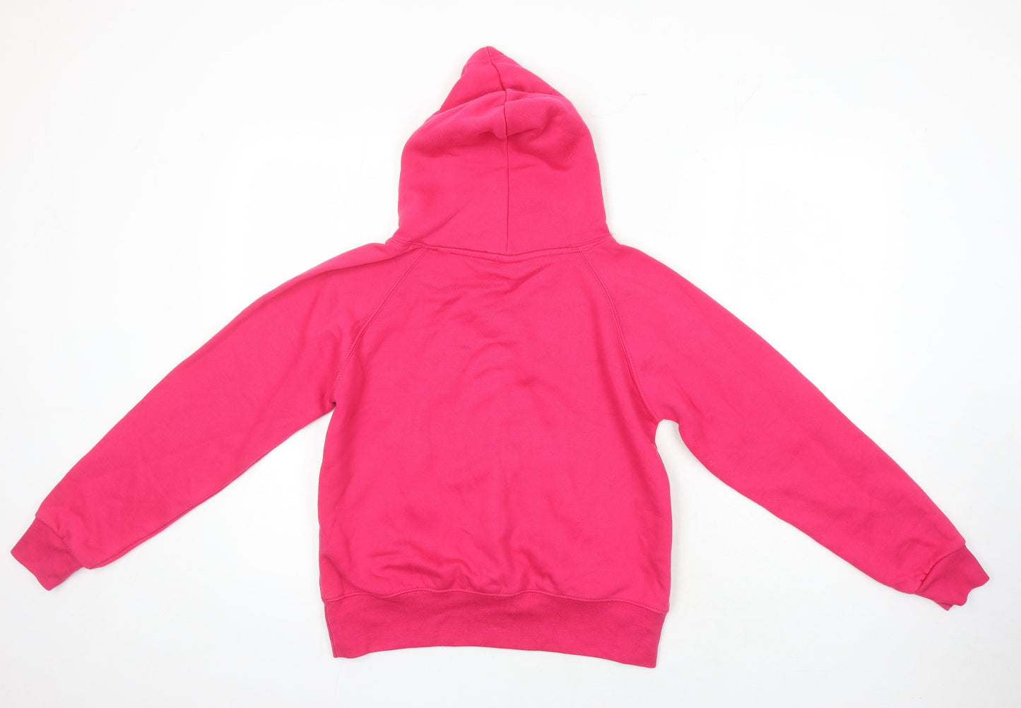 Lady Fit Hood Womens Pink Houndstooth Cotton Pullover Hoodie Size M - Dublin