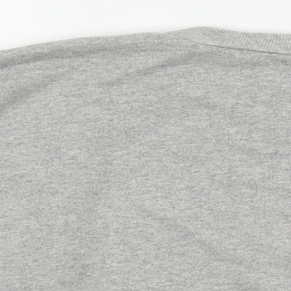 PRETTYLITTLETHING Womens Grey Polyester Pullover Sweatshirt Size 4 - Cropped