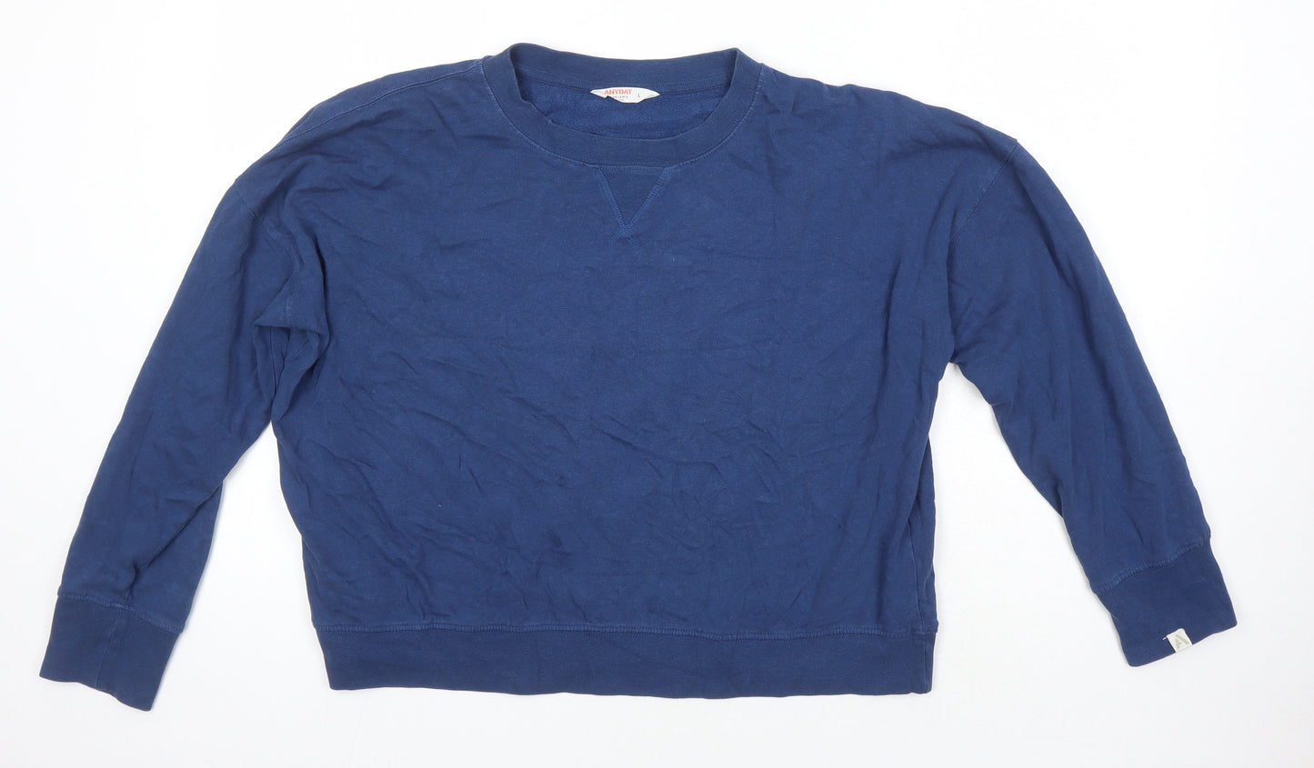 Womens UK Size L John Lewis Blue Pullover Sweatshirt