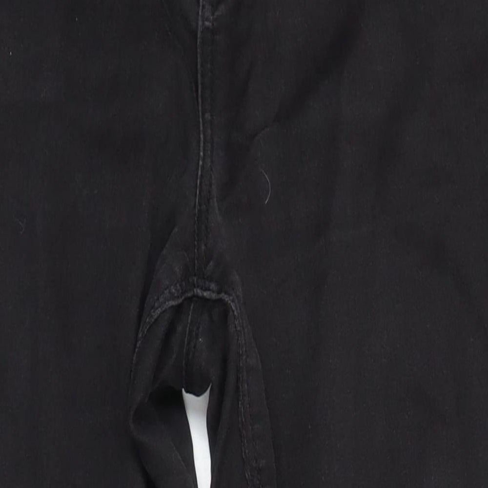 Dorothy Perkins Womens Black Cotton Straight Jeans Size 14 L27 in Regular