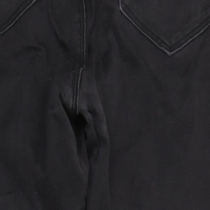Dorothy Perkins Womens Black Cotton Straight Jeans Size 14 L27 in Regular