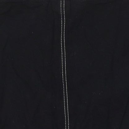 Monkl Womens Black Cotton A-Line Skirt Size 38 in