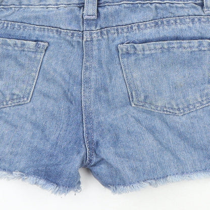 I love girlswear Girls Blue 100% Cotton Hot Pants Shorts Size 6 Years Regular - Sequin Detail