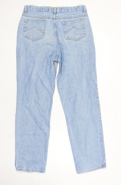Denim Company Womens Blue Cotton Mom Jeans Size 34 in L27.5 in Regular