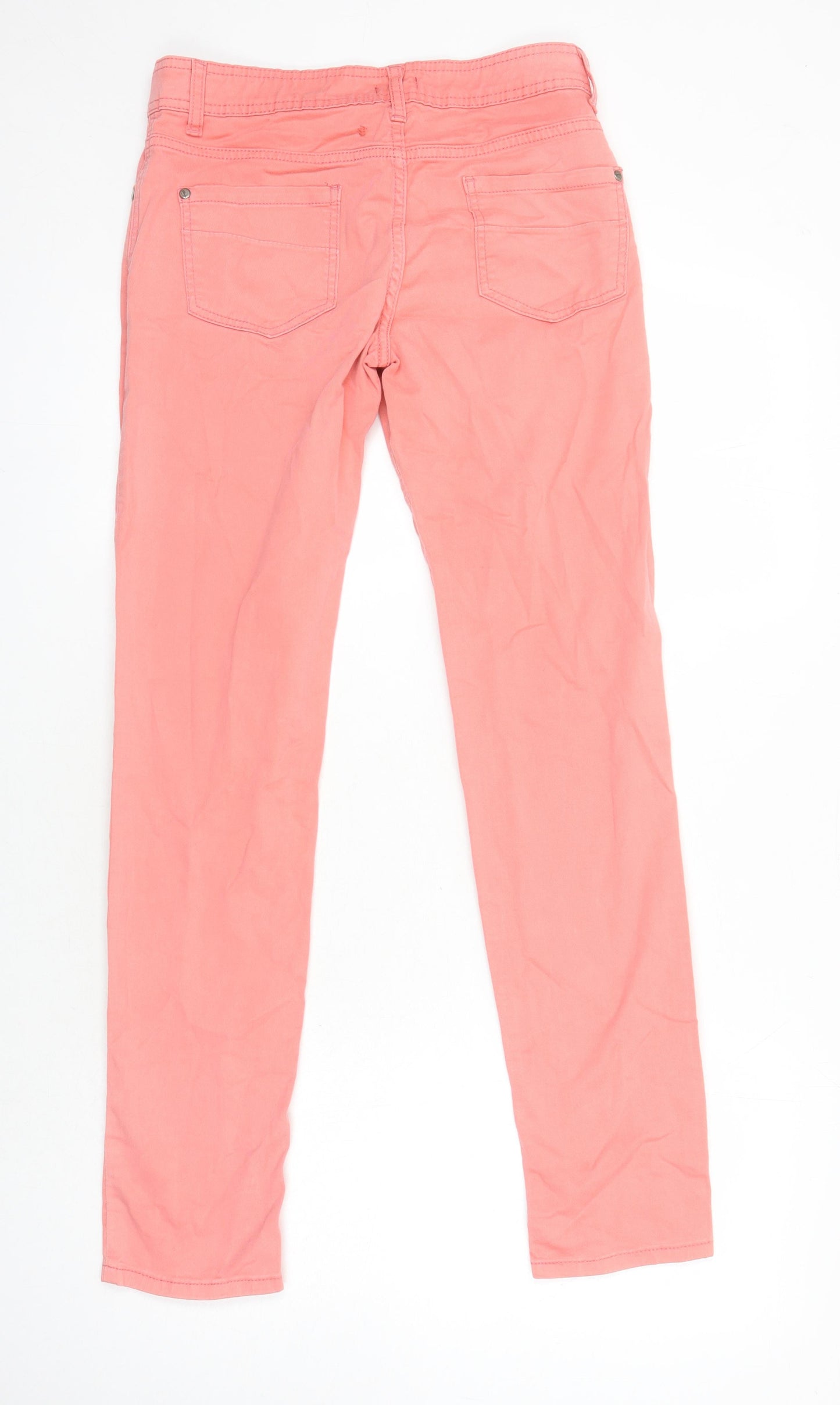 F&F Womens Pink Cotton Skinny Jeans Size 10 L29 in Regular