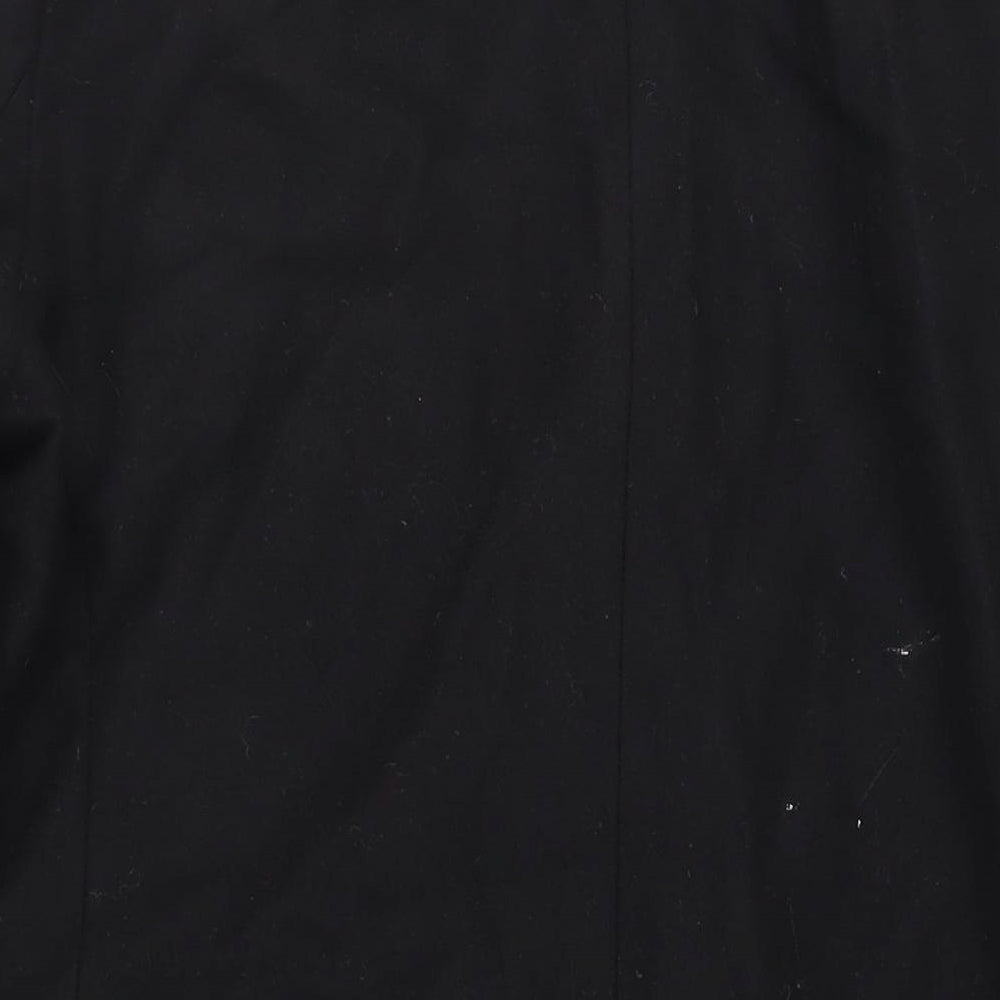 Mens UK Size XL Topman Black Overcoat