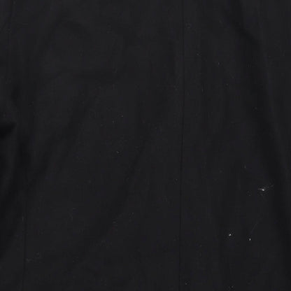 Mens UK Size XL Topman Black Overcoat