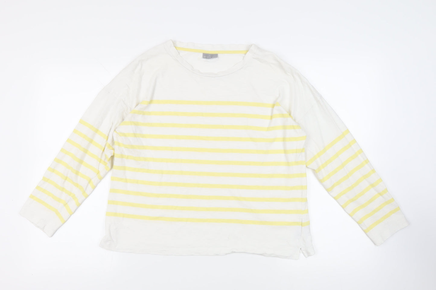 Womens UK Size 14 Oliver Bonas White Basic T-Shirt