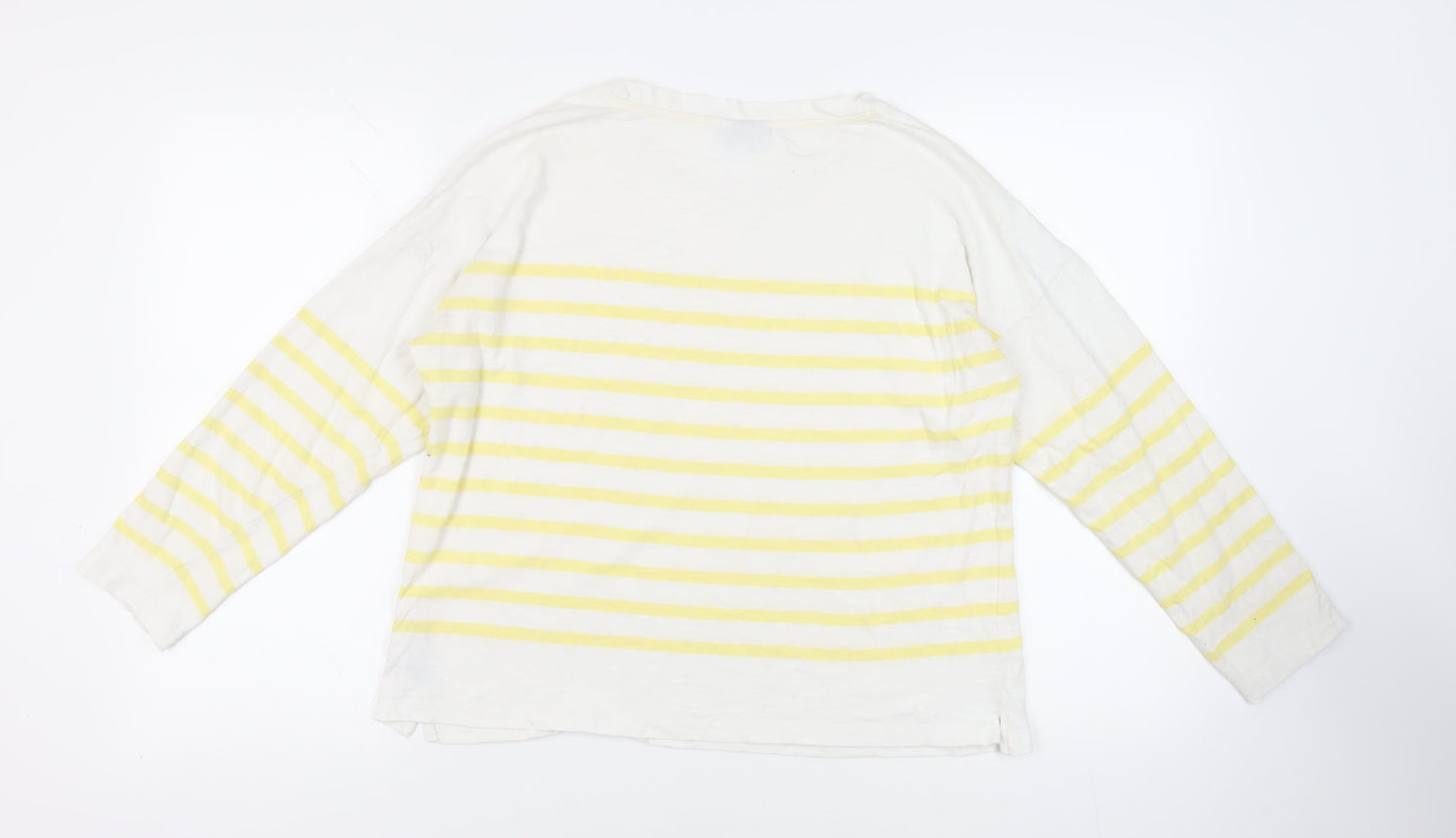 Womens UK Size 14 Oliver Bonas White Basic T-Shirt