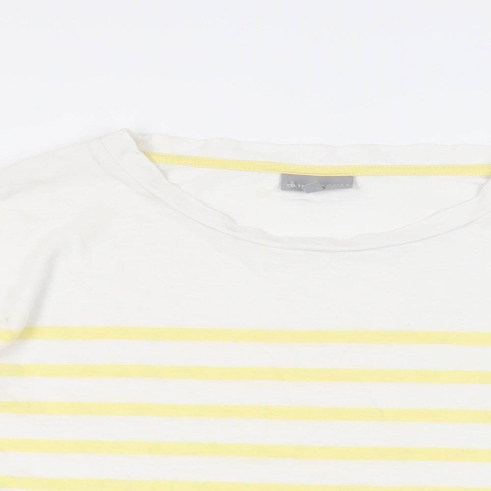 Womens UK Size 14 Oliver Bonas White Basic T-Shirt