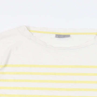 Womens UK Size 14 Oliver Bonas White Basic T-Shirt