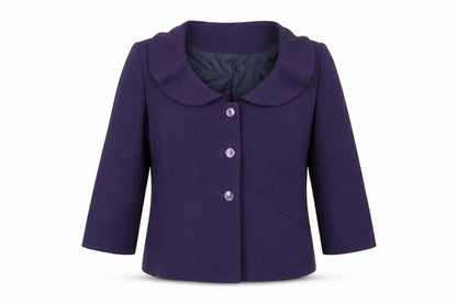 Quin and Donnelly Womens Purple Jacket Blazer Size 12 Button