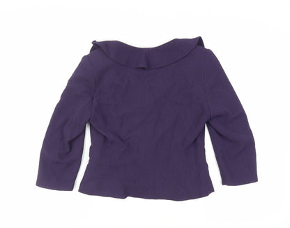 Quin and Donnelly Womens Purple Jacket Blazer Size 12 Button