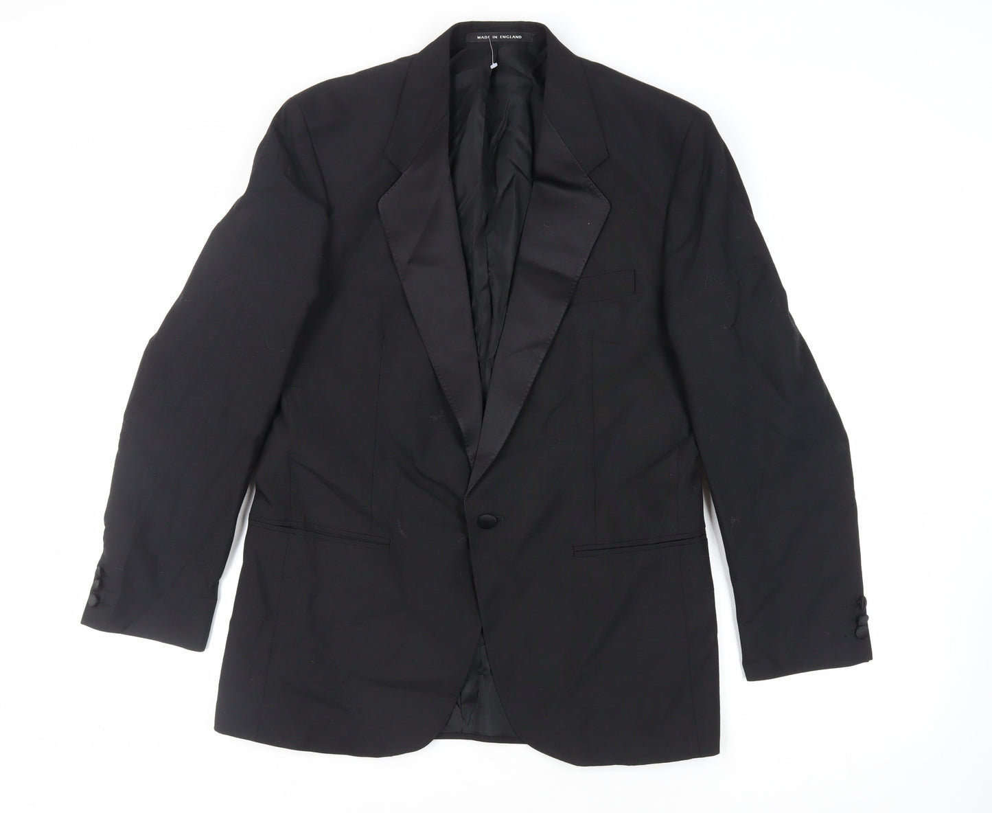 Mens UK Size 40 The Label Regular Black Suit Tuxedo