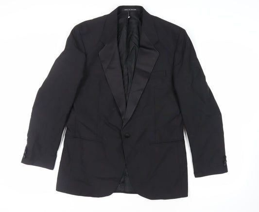 Mens UK Size 40 The Label Regular Black Suit Tuxedo