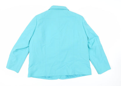 Essential Collection Womens Blue Jacket Blazer Size 20 Button