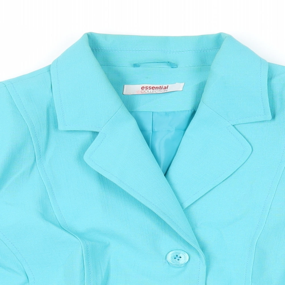 Essential Collection Womens Blue Jacket Blazer Size 20 Button