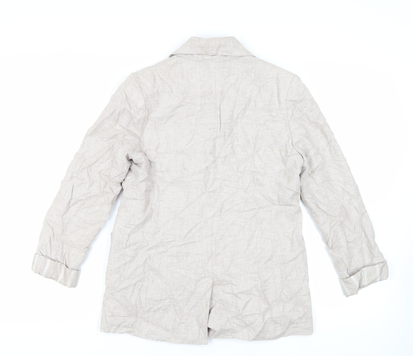 NEXT Womens Beige Jacket Blazer Size 8 Button
