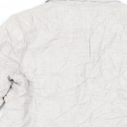 NEXT Womens Beige Jacket Blazer Size 8 Button