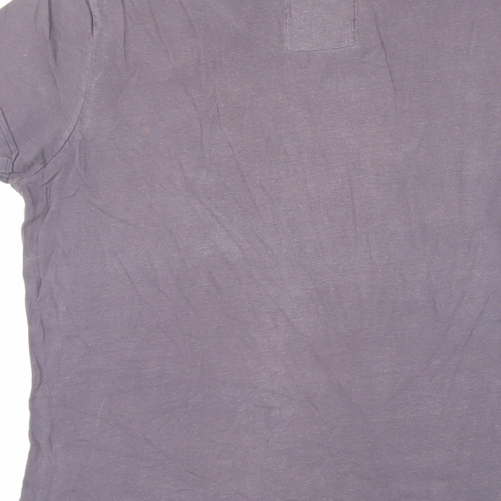 Jack Wills Womens Purple Cotton Basic T-Shirt Size 10 Crew Neck - Logo