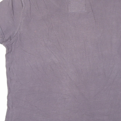 Jack Wills Womens Purple Cotton Basic T-Shirt Size 10 Crew Neck - Logo