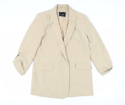 Pull&Bear Womens Beige Jacket Blazer Size M - Open