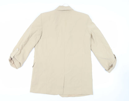 Pull&Bear Womens Beige Jacket Blazer Size M - Open