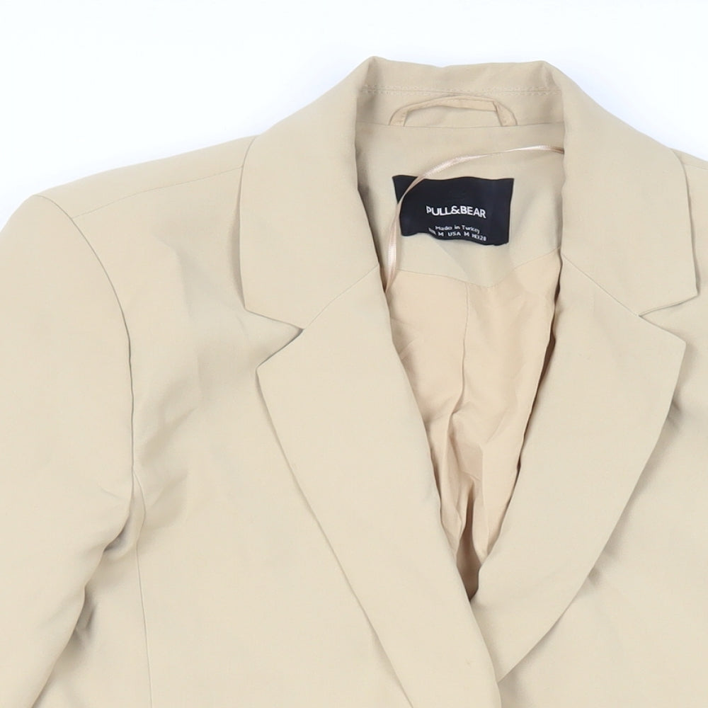 Pull&Bear Womens Beige Jacket Blazer Size M - Open