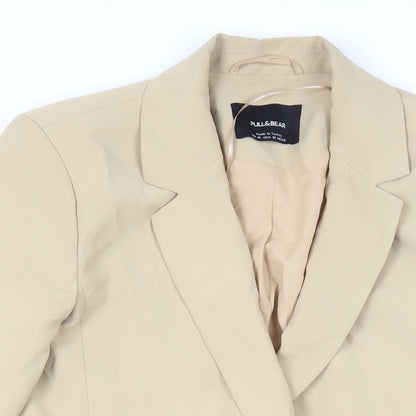 Pull&Bear Womens Beige Jacket Blazer Size M - Open