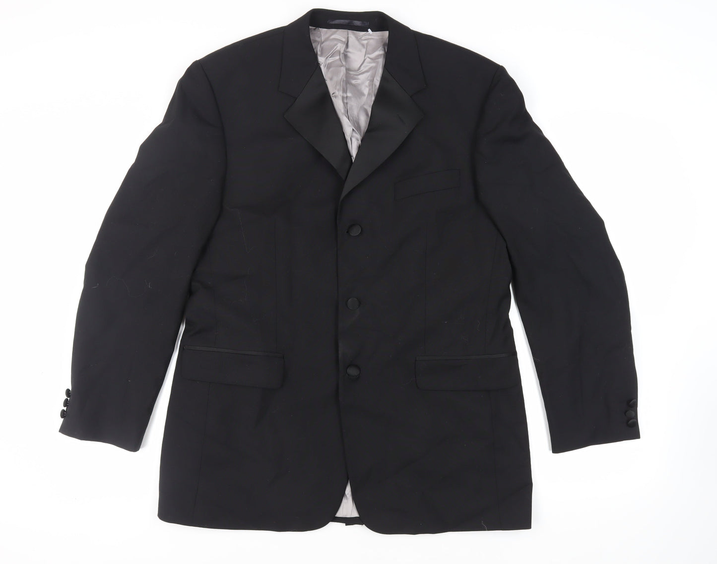 Mens UK Size 42 Karl Jackson Regular Black Suit Tuxedo