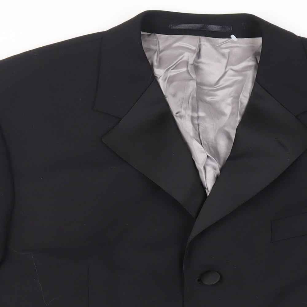 Mens UK Size 42 Karl Jackson Regular Black Suit Tuxedo