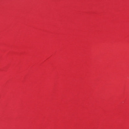 Essentials Mens Red Cotton T-Shirt Size L Crew Neck