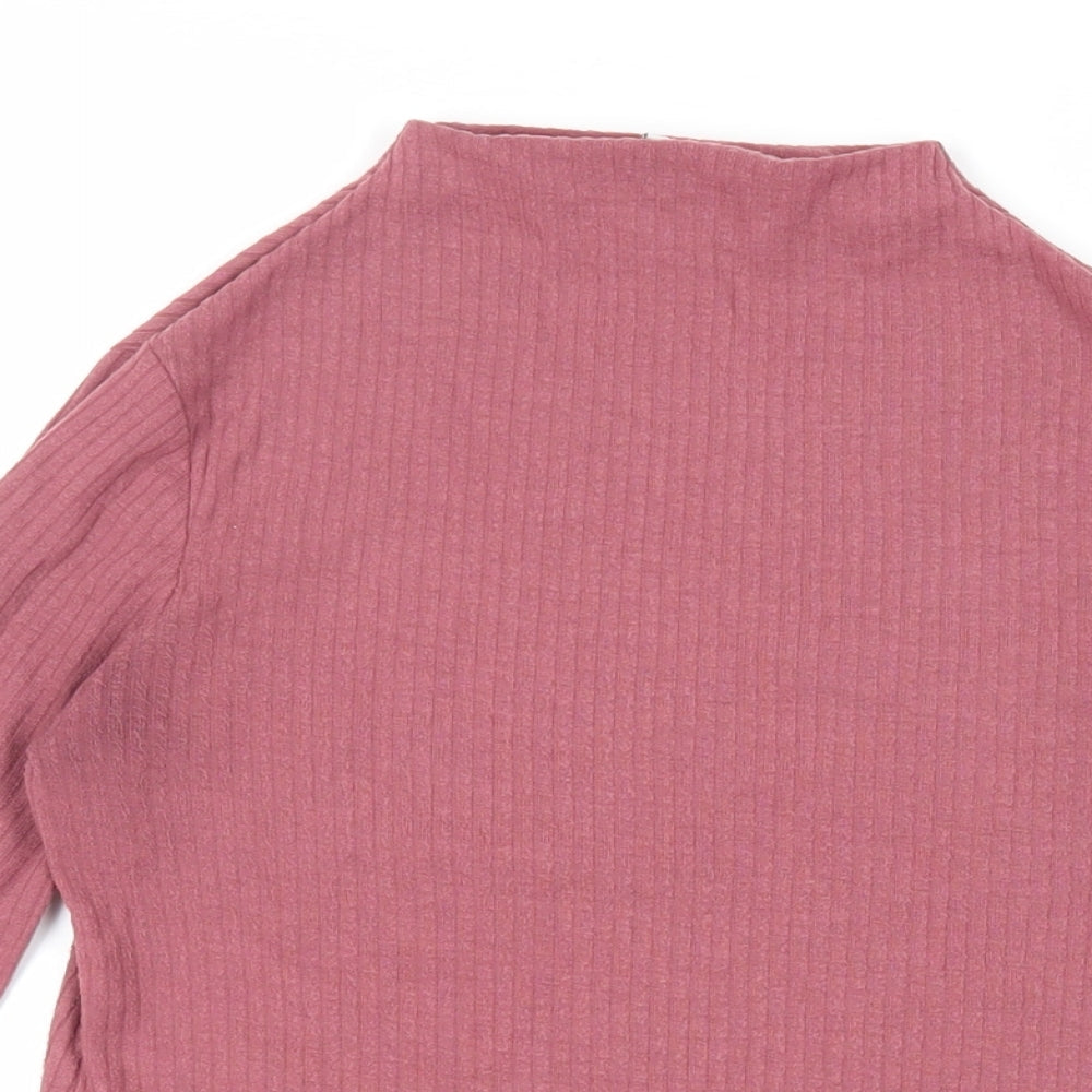 Womens UK Size 8 River Island Purple Basic T-Shirt