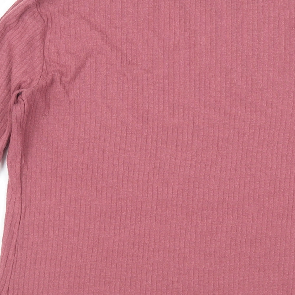 Womens UK Size 8 River Island Purple Basic T-Shirt